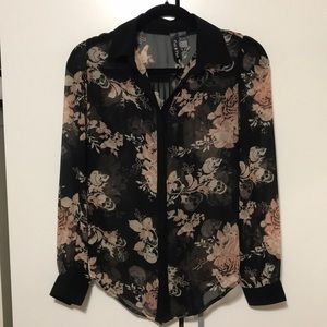 Sheer button up shirt